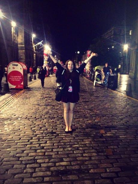 Final walk down the Mile on the 2014 Edinburgh Fringe Festival.